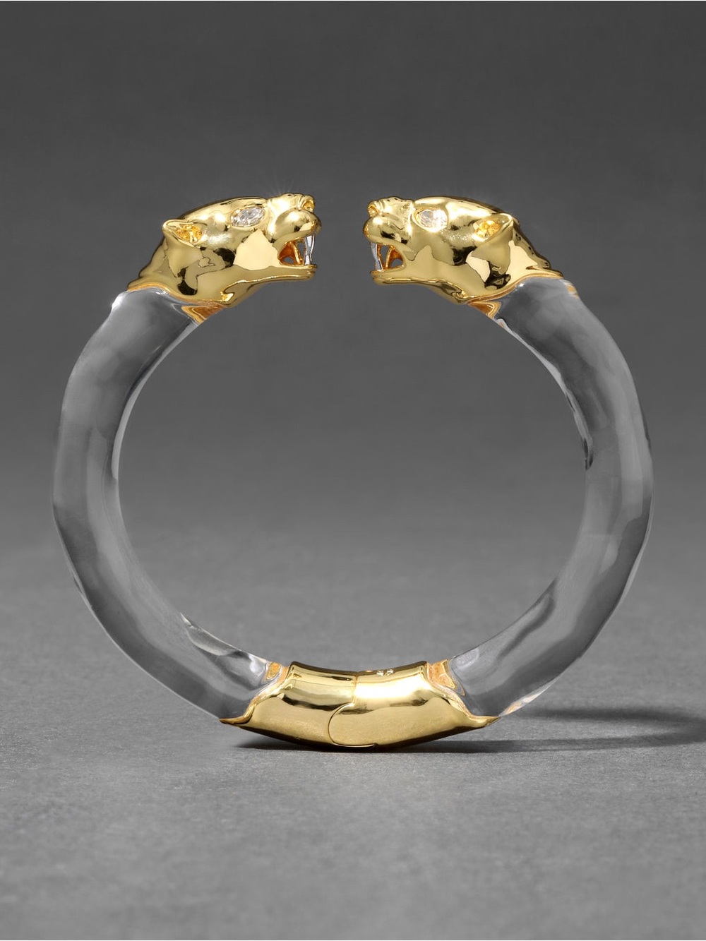 Nwt Panther Visage Lucite Hinge Cuff Bracelet
